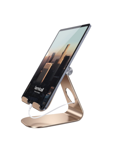 Lamicall adjustable tablet stand (4 to 13 inch) gold desktop holder