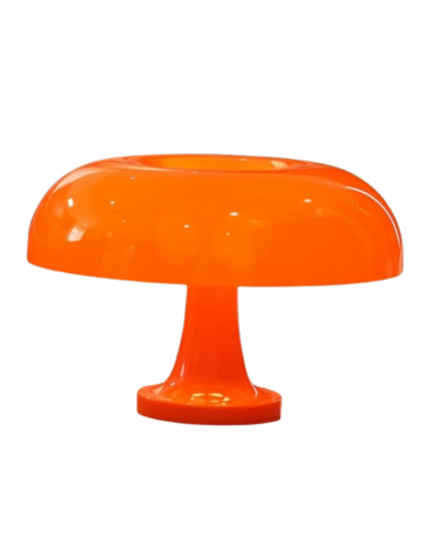 Orange mushroom lamp minimalist retro bedside table lamp with warm 2700K lighting